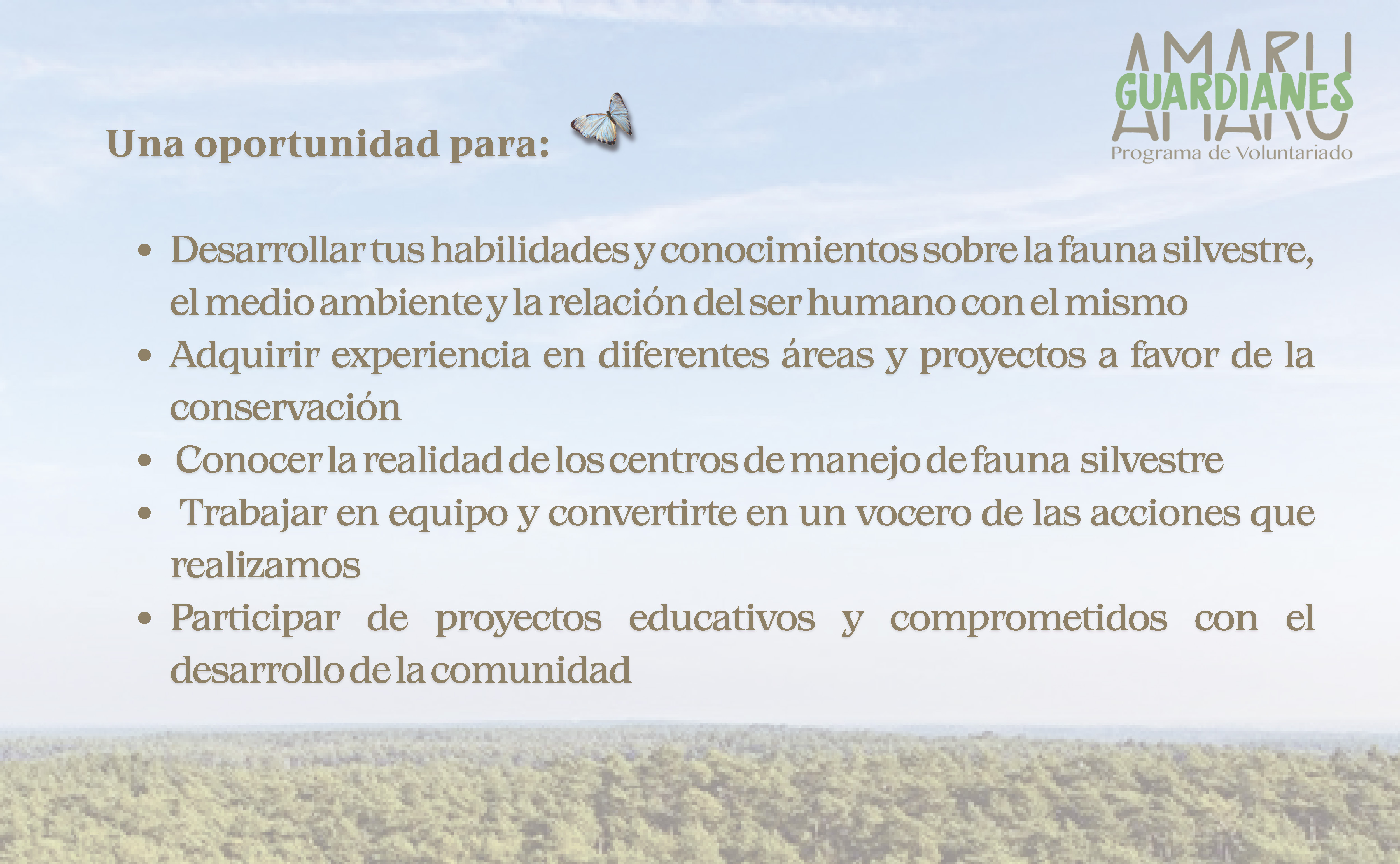 Voluntarios Nacionales - Amaru Bioparque Cuenca
